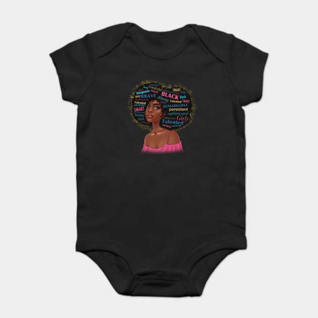 Black Girl Magic, Black Woman Baby Bodysuit by UrbanLifeApparel
